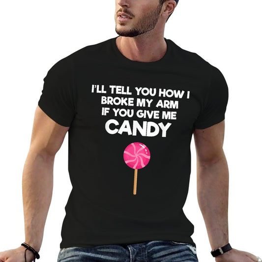 Broken Arm Story for Candy Injury Recovery Funny T-Shirt