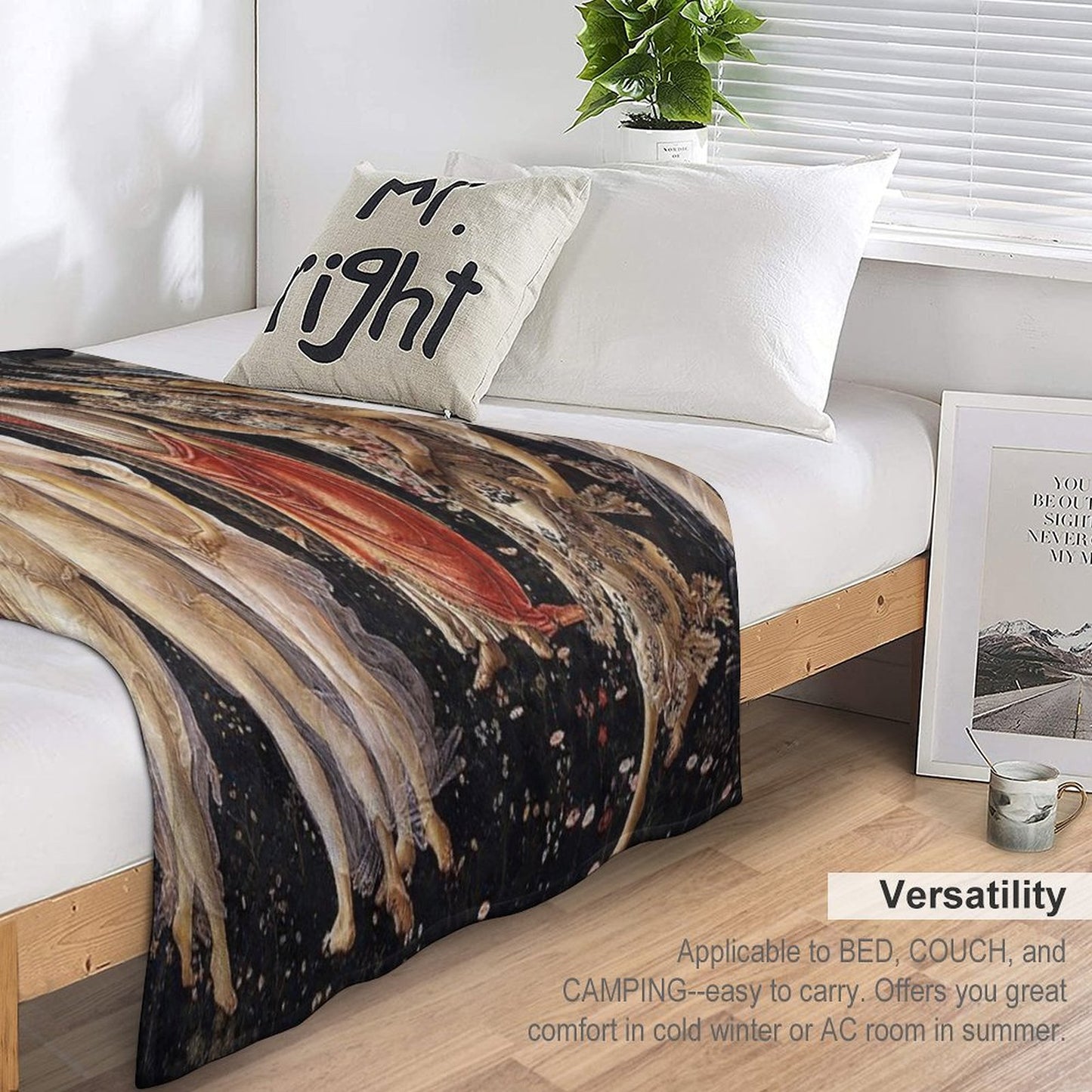 Sandro Botticelli - Primavera Throw Blanket