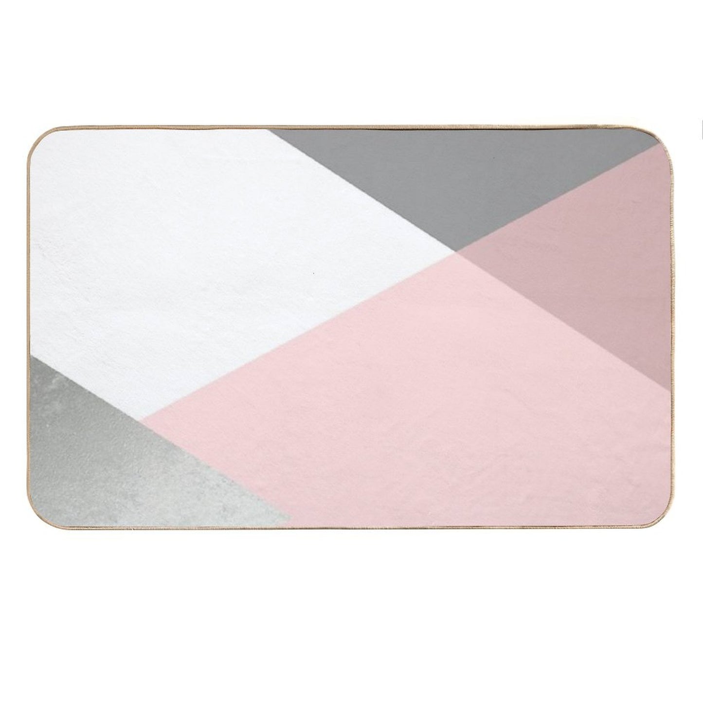 Geometrics - Grey Blush Silver Bath Mat