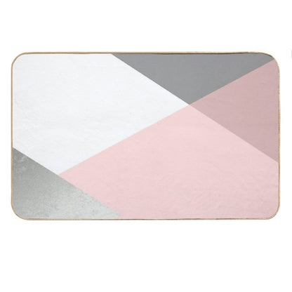 Geometrics - Grey Blush Silver Bath Mat