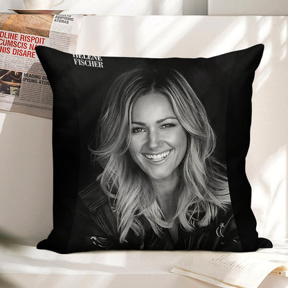 Helene Fischer Linen Throw Pillow Cover