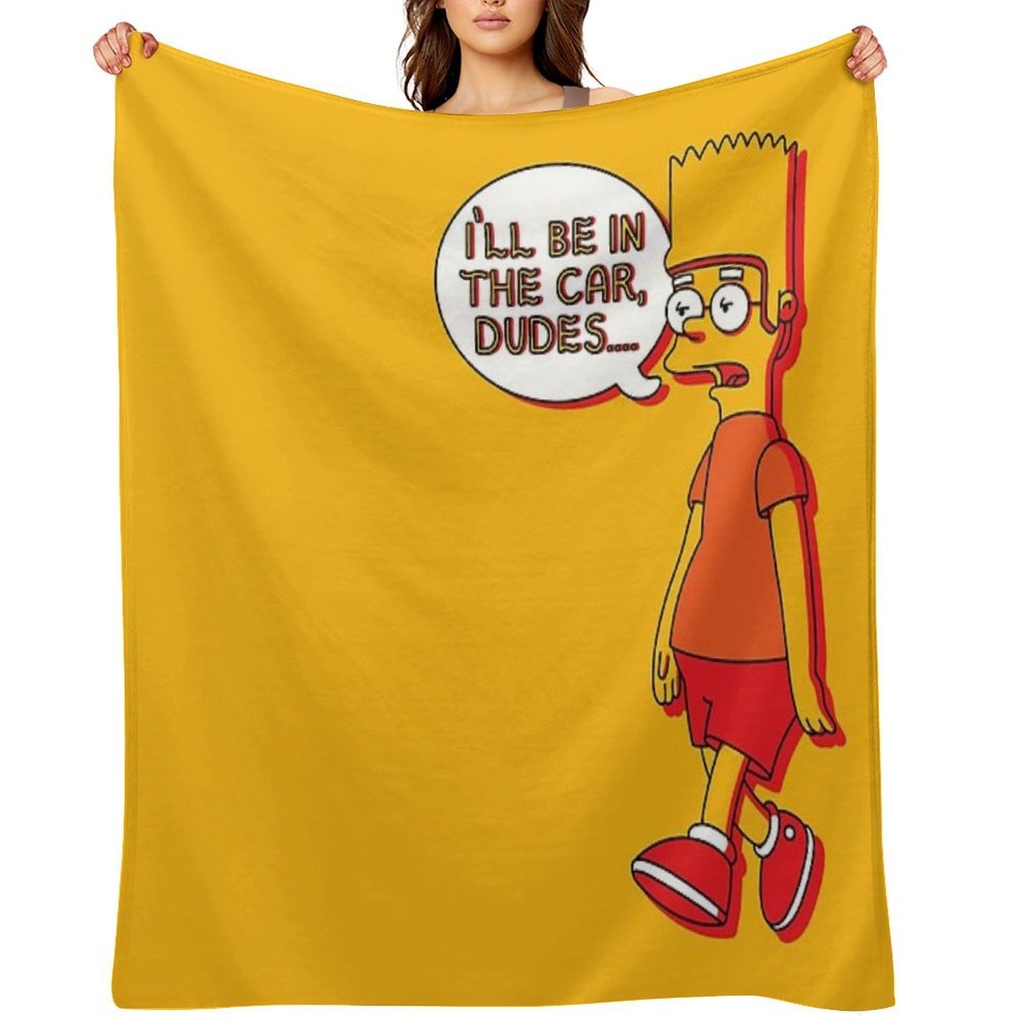 Smithers As Bart (Simpsons) Throw Blanket