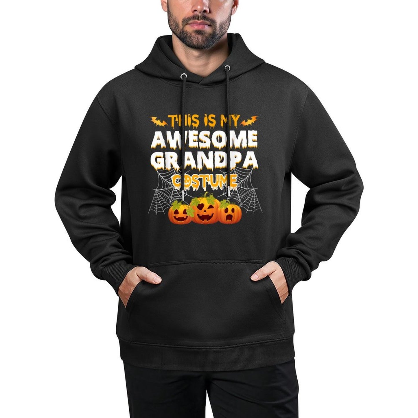 This Is My Awesome Grandpa Costume Halloween Gift Moisture-Wicking Hoodie