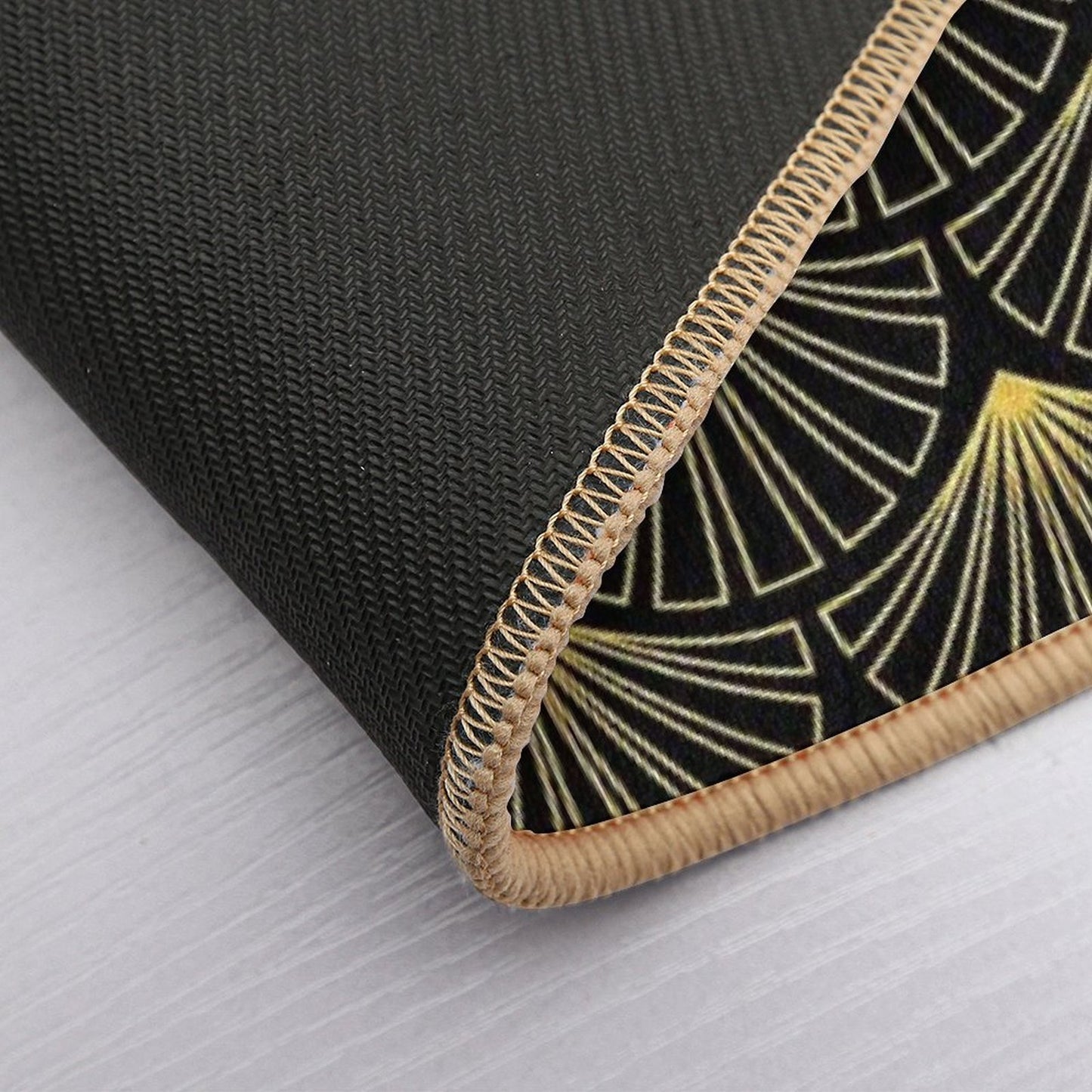 (Faux) Singapore Art Deco Motif Pattern  Non-Slip Bath Mat