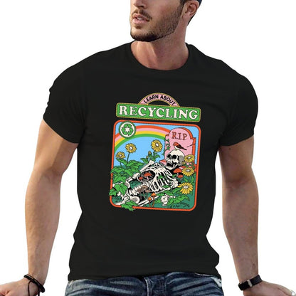 Learn About Recycling  Rolled Sleeves T-Shirt
