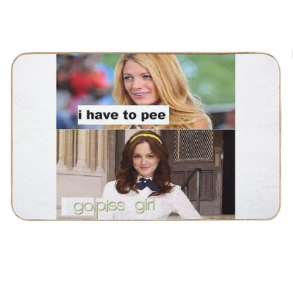 I Have to Pee Go Piss Girl Bath Mat