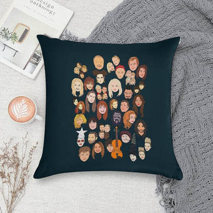 Icons of The Eurovision Song Contest Soft High-Density Material Throw Pillow