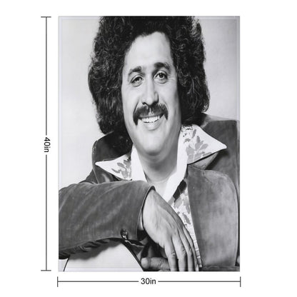 Freddy Fender BW Throw Blanket