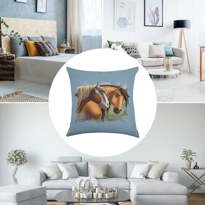 Spirit And Rain - Love Found Us Linen Throw Pillow Cover