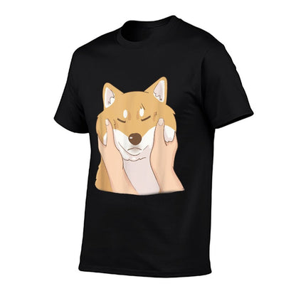 Cute Shiba Inu Chubby Cheeks T-shirt  Wrinkle-resistant T-Shirt