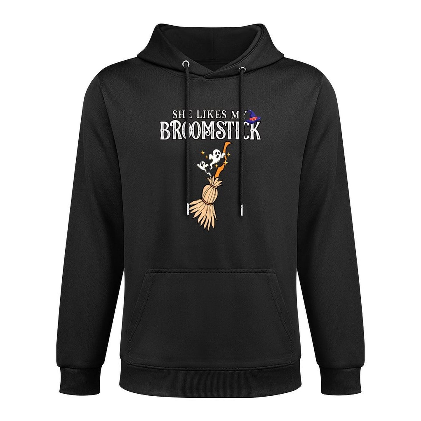 She Likes My Broomstick I Love Her Pumpkins Couple Halloween Unisex Design Hoodie