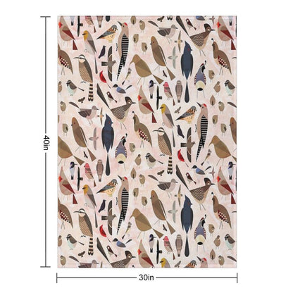 Sonoran Birds Throw Blanket