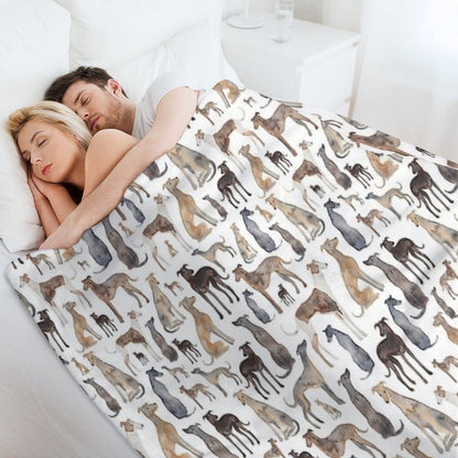 Greyhounds, Wippets And Lurcher Dogs! Throw Blanket