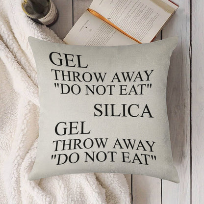 Silica Gel Linen Throw Pillow Cover