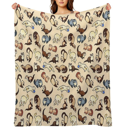 Cat Snakes Throw Blanket