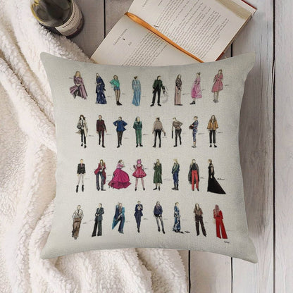 Killing Eve Villanelle Fashion Looks Version3.1 Linen Throw Pillow Cover