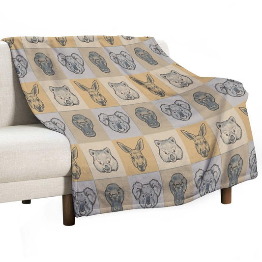 Australian Animals Throw Blanket