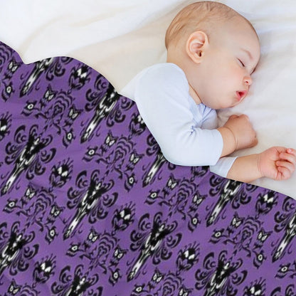 Haunted Mansion Wallpaper Throw Blanket