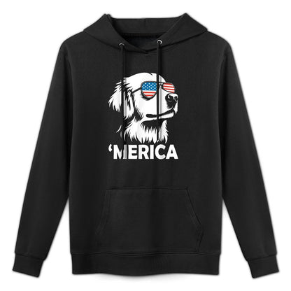 Golden Retriever 4th of July Merica Easy Care Hoodie