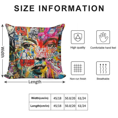 Banksy Inspired Pop Art Soft Warmth Comfort Throw Pillow