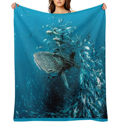 Whale Shark Award Winning Photo Throw Blanket