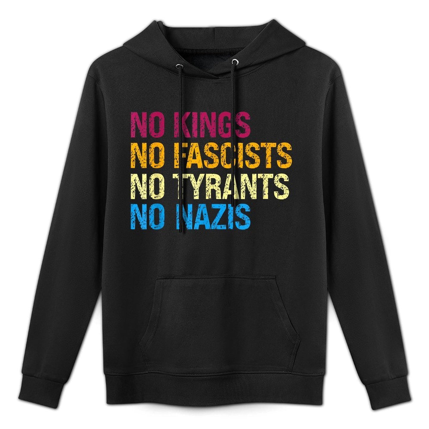 Defiant Voice – No Kings No Fascists No Tyrants No Nazis Casual Wear Hoodie