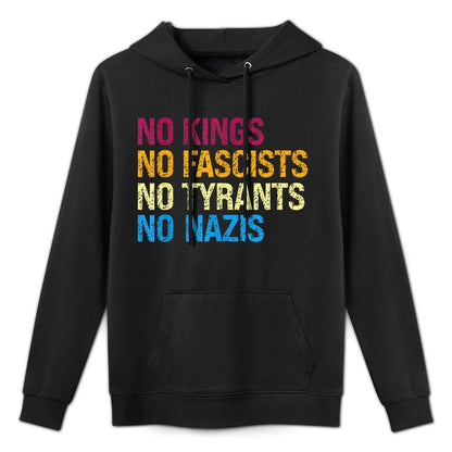 Defiant Voice – No Kings No Fascists No Tyrants No Nazis Casual Wear Hoodie