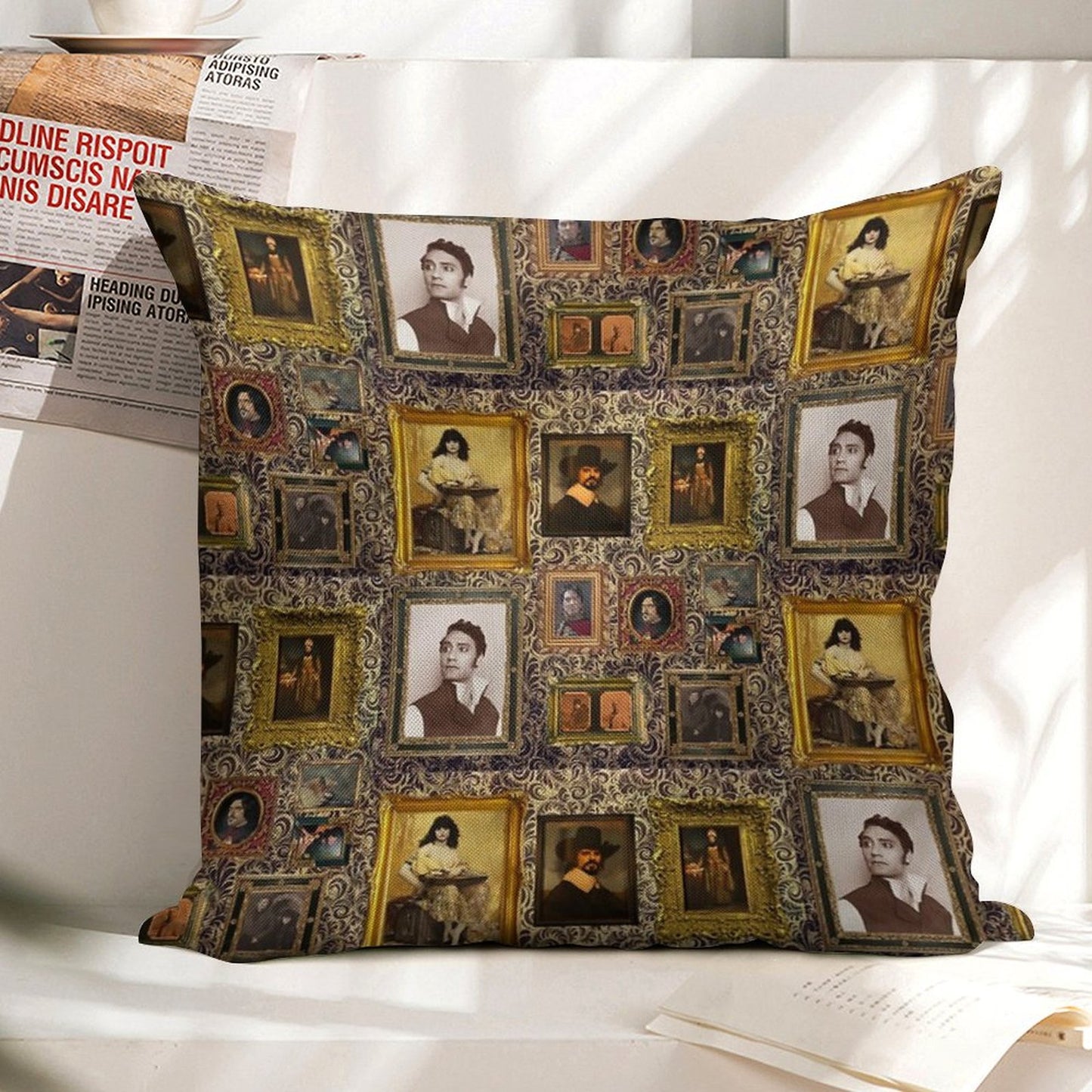 What We Do in The Shadows Gallery Linen Throw Pillow Cover