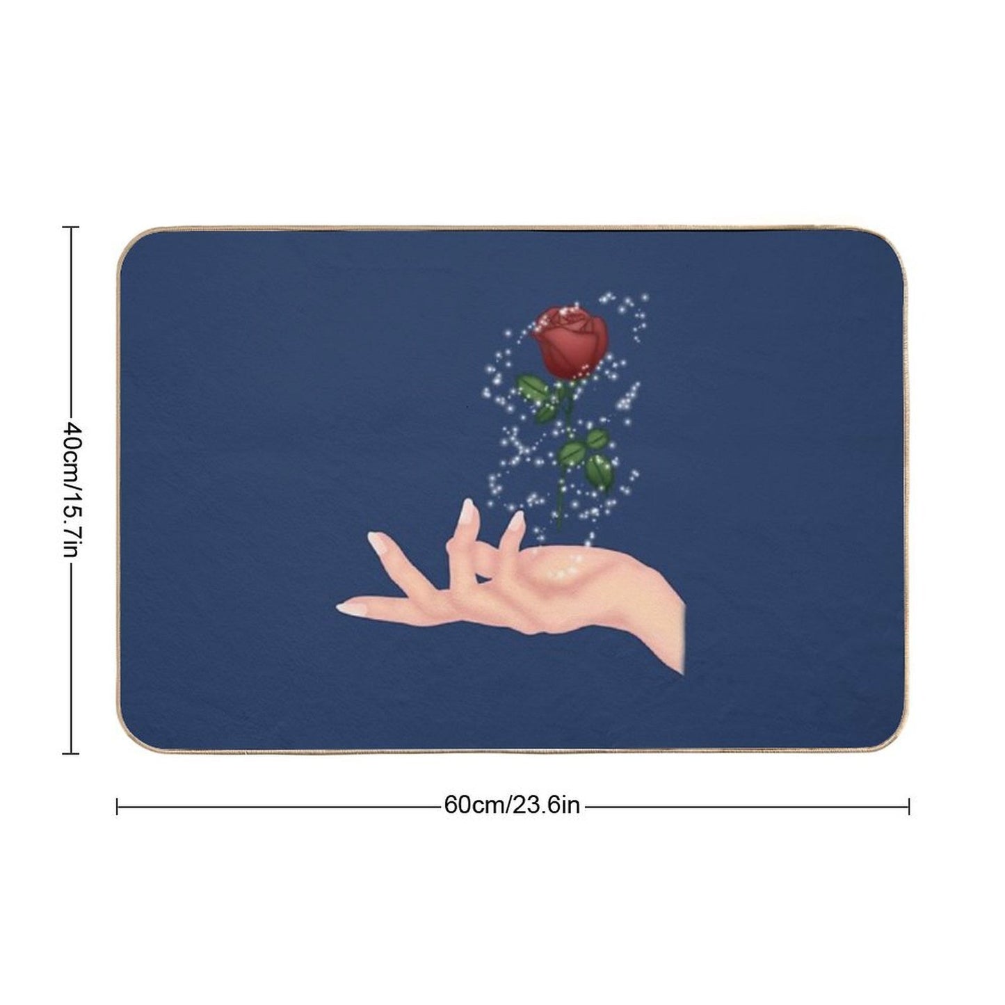 Magical Hands Make Rose Ver. 3  Fade-Resistant Bath Mat