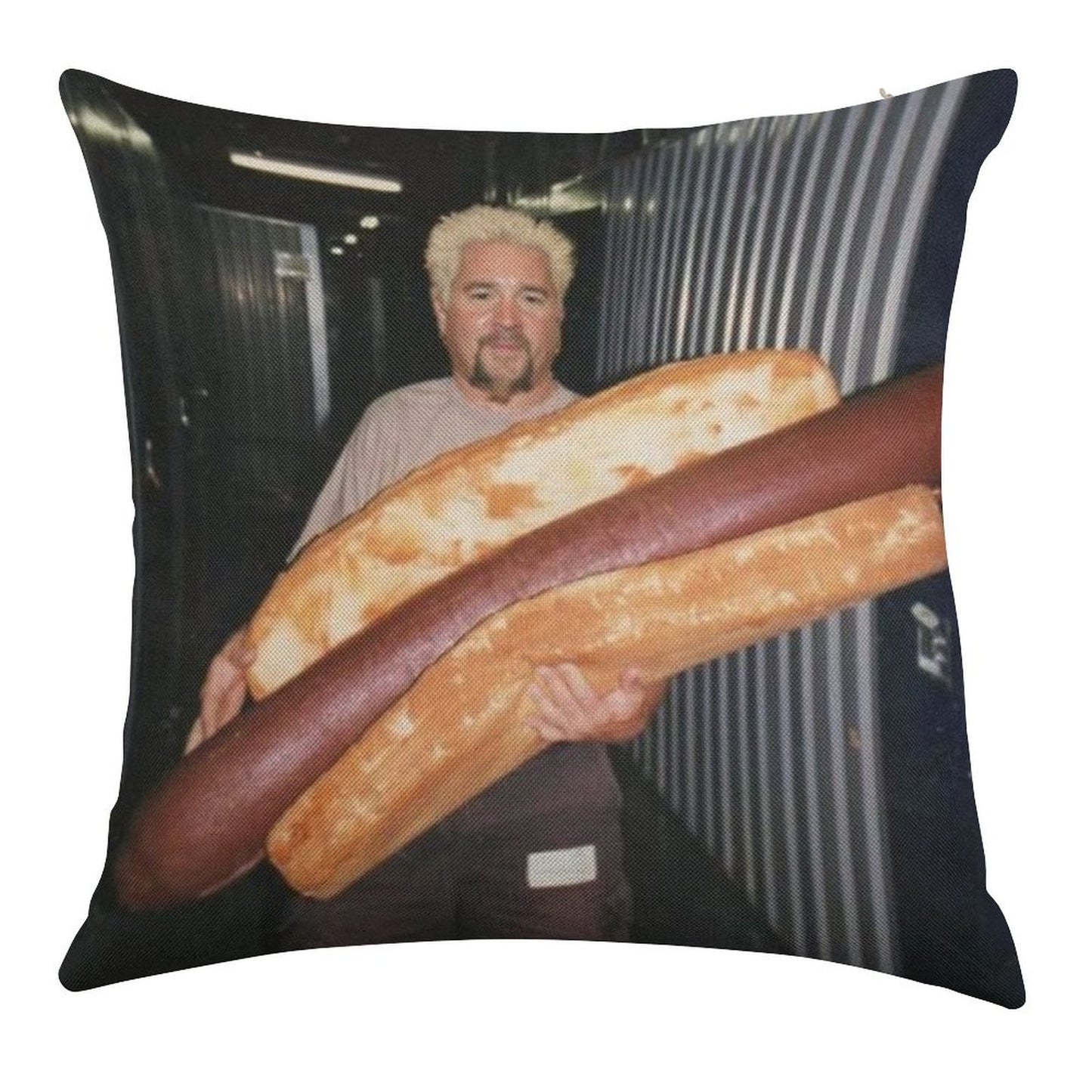 Guy Fieri And His Wieney Linen Throw Pillow Cover