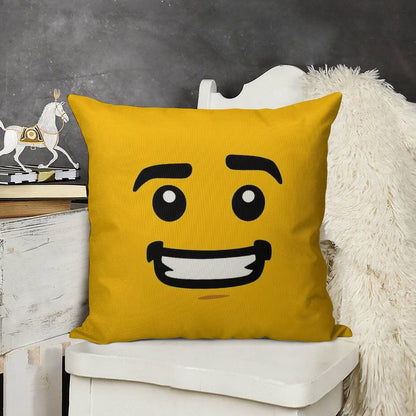 Brick Face - Guy Linen Throw Pillow Cover