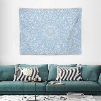 Baby Blue Mandala Pattern Tapestry