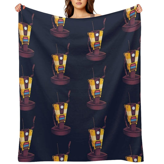 Waving Claptrap! Throw Blanket