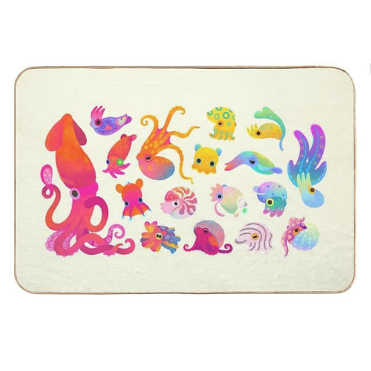 Cephalopod - Pastel Bath Mat