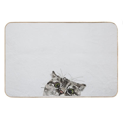 Peeking Tabby Bath Mat