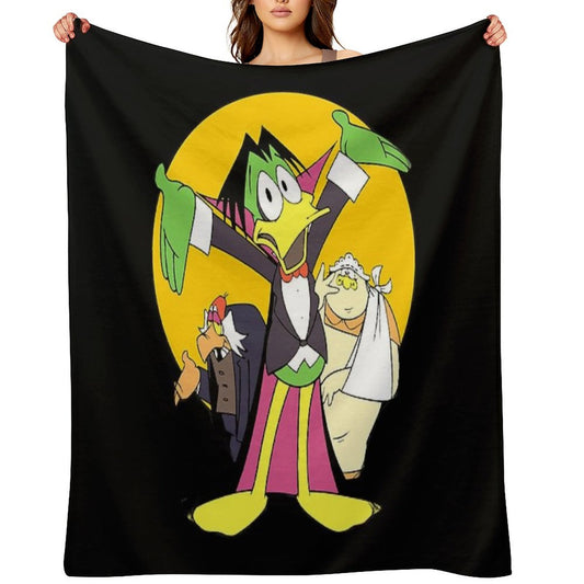 Retro Count Duckula Awesome For Movie Fan Throw Blanket