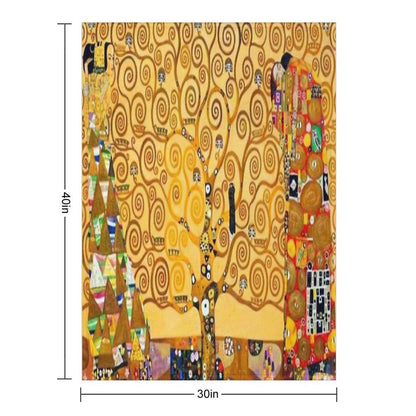Gustav Klimt - Tree of Life Throw Blanket
