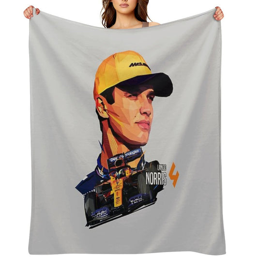 Lando Norris Low Poly V2 Throw Blanket