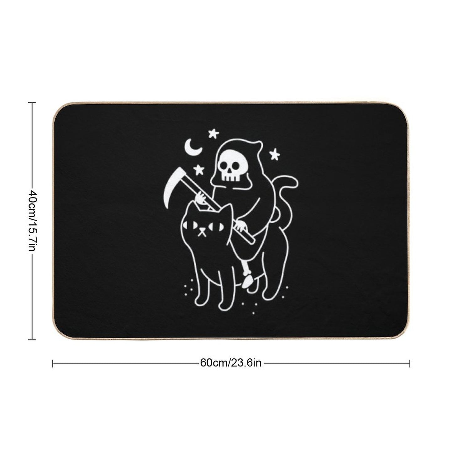 Death Rides A Black Cat Bath Mat