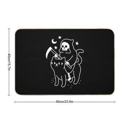 Death Rides A Black Cat Bath Mat