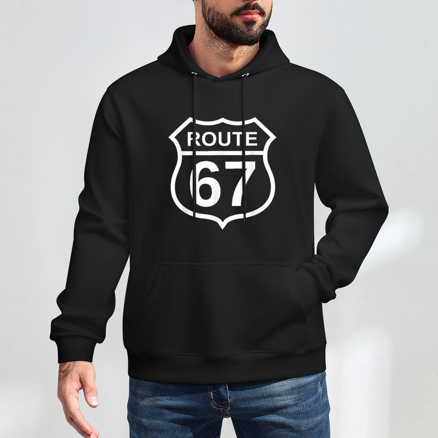 Route 67 Funny Six Seven 6 7 Meme Interstate Highway I-67 Casual Wear Hoodie