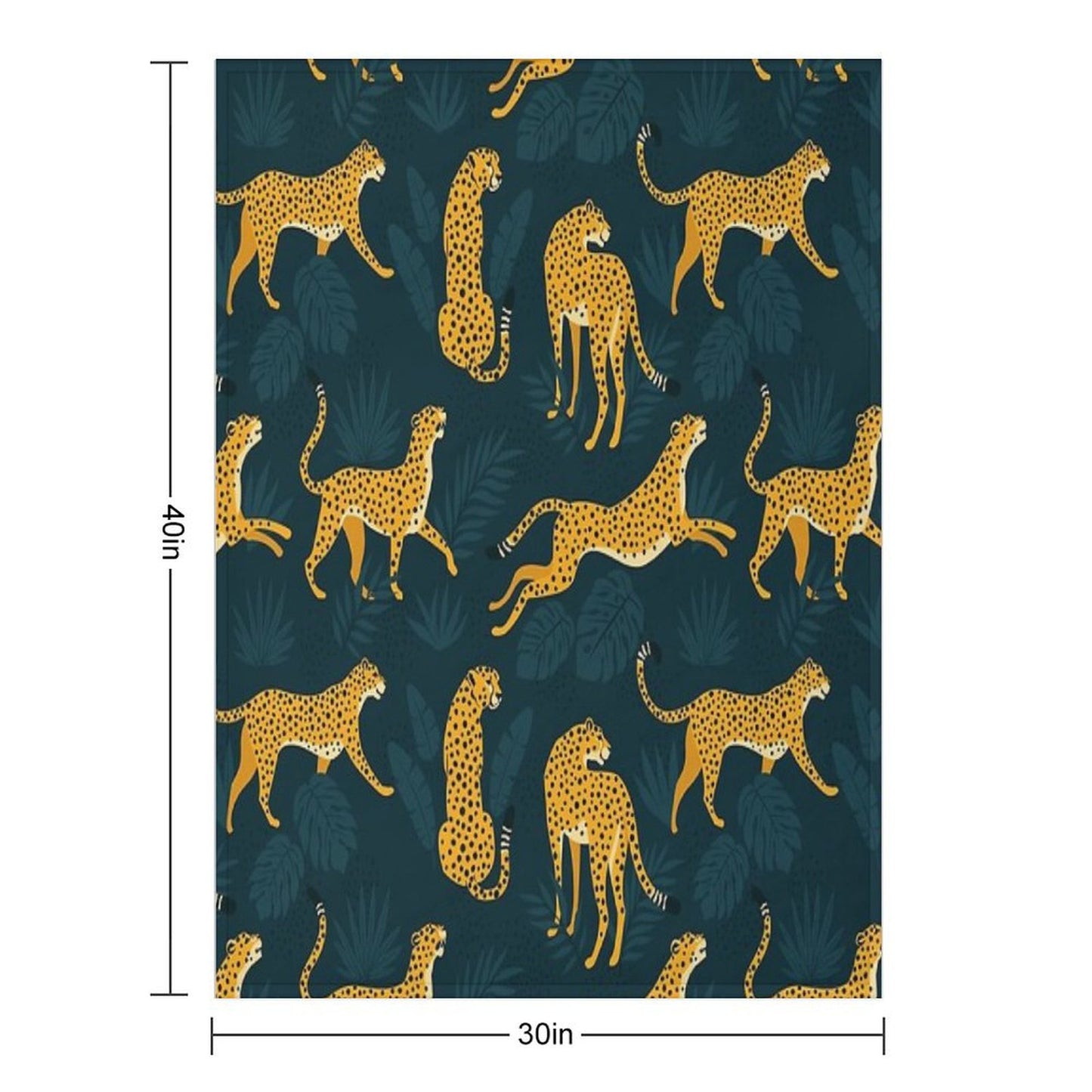 Night Cheetah Pattern Throw Blanket