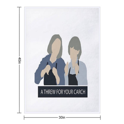Prude And Trude - Kath And Kim Throw Blanket