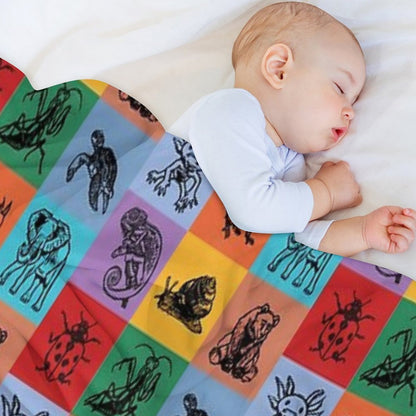 Animals Patchwork Throw Blanket