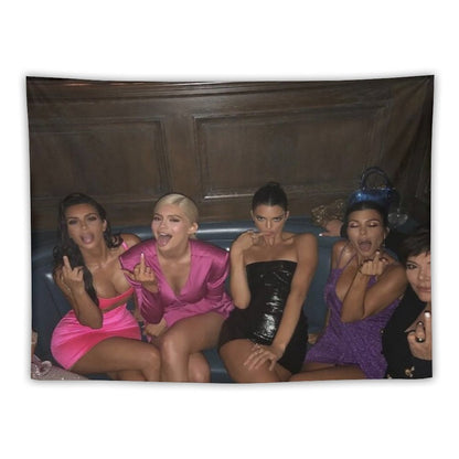 Kardashian Family Middle Finger Tapestries Tapestry Tapestry