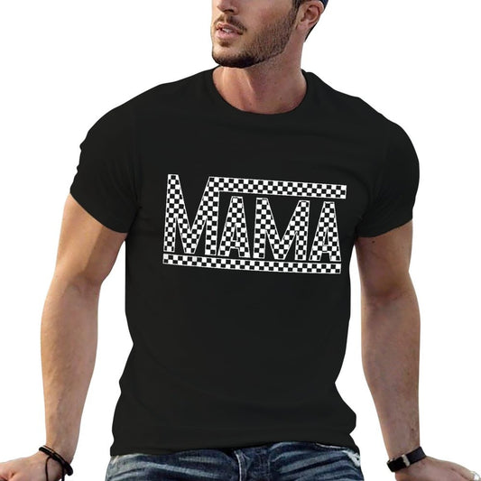Funny Checkered Mama Black White Gift Women T-Shirt