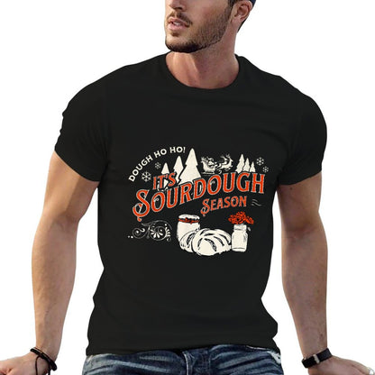 Vintage Its Sourdough Season Christmas Dough Homemade Baker Comfortable T-Shirt
