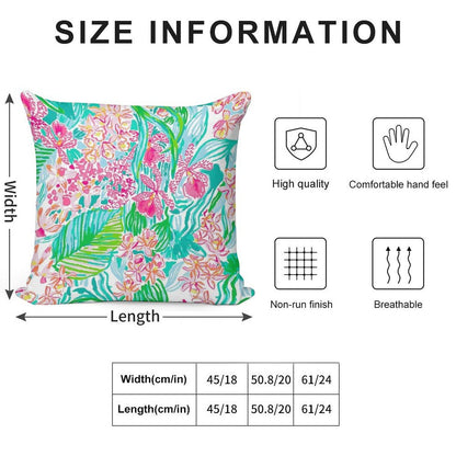 Orchid Summer Soft Home Decor Throw Pillow