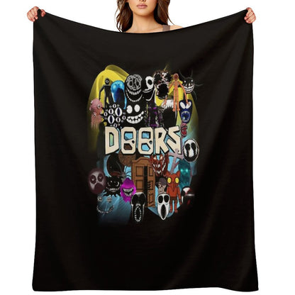 Doors All The Entities New Doors Game Update Throw Blanket
