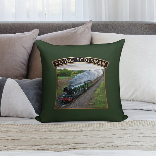 Flying Scotsman And Nameplate Soft Luxury Feel Throw Pillow